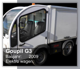 Goupil G3 Baujahr: 	2009 Elektro wagen,