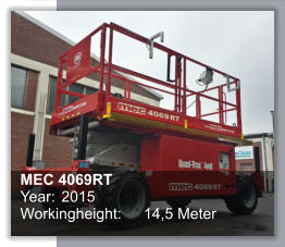 MEC 4069RT Year: 	2015 Workingheight: 	14,5 Meter