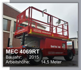 MEC 4069RT Baujahr: 	2015 Arbeitshhe: 	14,5 Meter