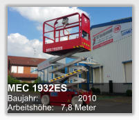 MEC 1932ES Baujahr: 	        2010 Arbeitshhe:   7,8 Meter