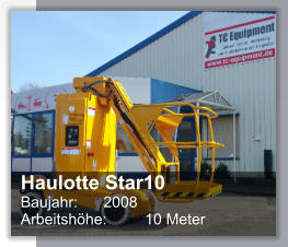 Haulotte Star10  Baujahr: 	2008 Arbeitshhe: 	10 Meter