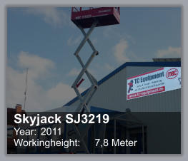 Skyjack SJ3219 Year: 	2011 Workingheight: 	7,8 Meter