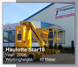 Haulotte Star10  Year: 	2008 Workingheight: 	10 Meter