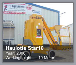 Haulotte Star10  Year: 	2008 Workingheight: 	10 Meter