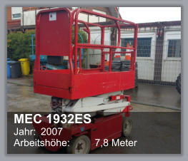 MEC 1932ES Jahr: 	2007 Arbeitshhe:	7,8 Meter